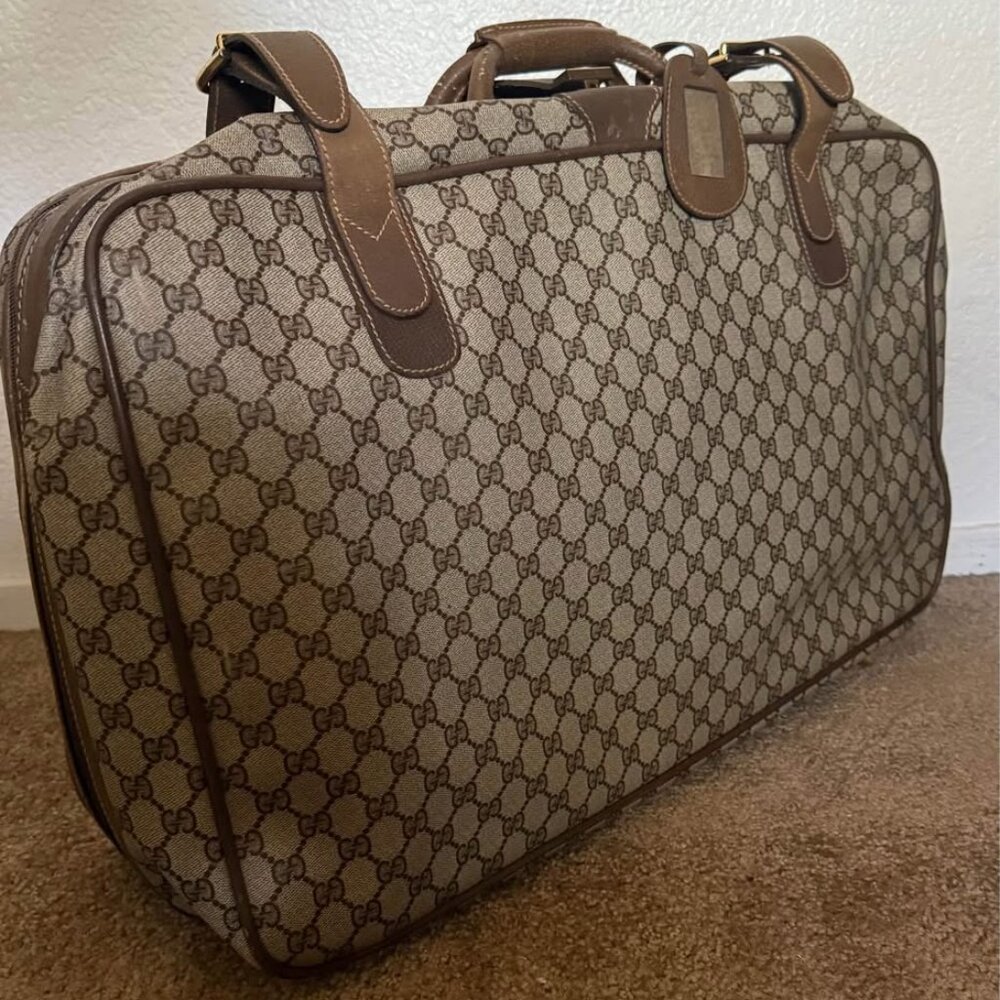Vintage Gucci suitcase brown beige